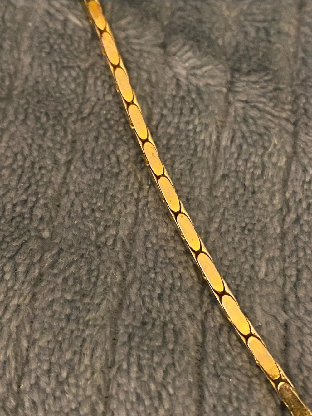 Vintage 14K GP Gold Plated 24” Oval Box Link Chain Necklace Geometric Design